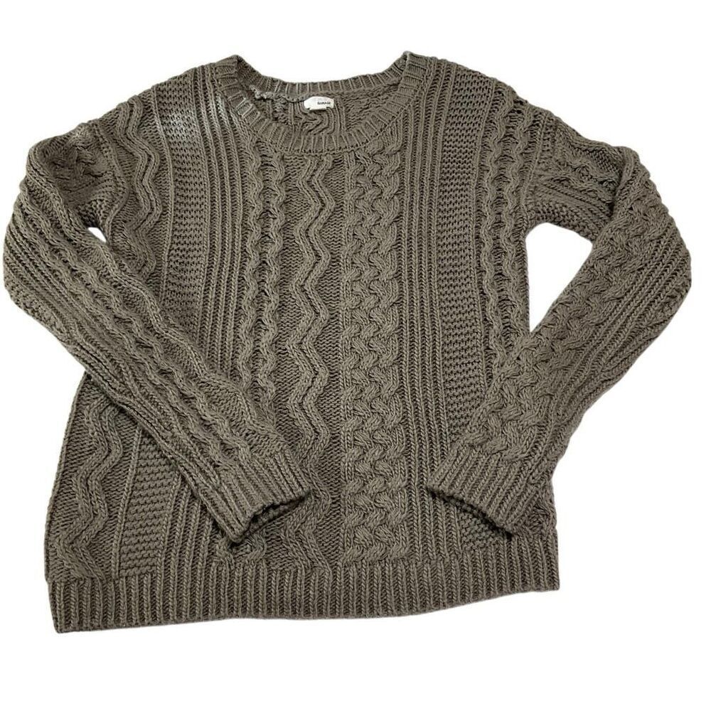 Y2K Cable Knit Fitted Sweater, Grey XS. Academia, heritageprep, normcore
